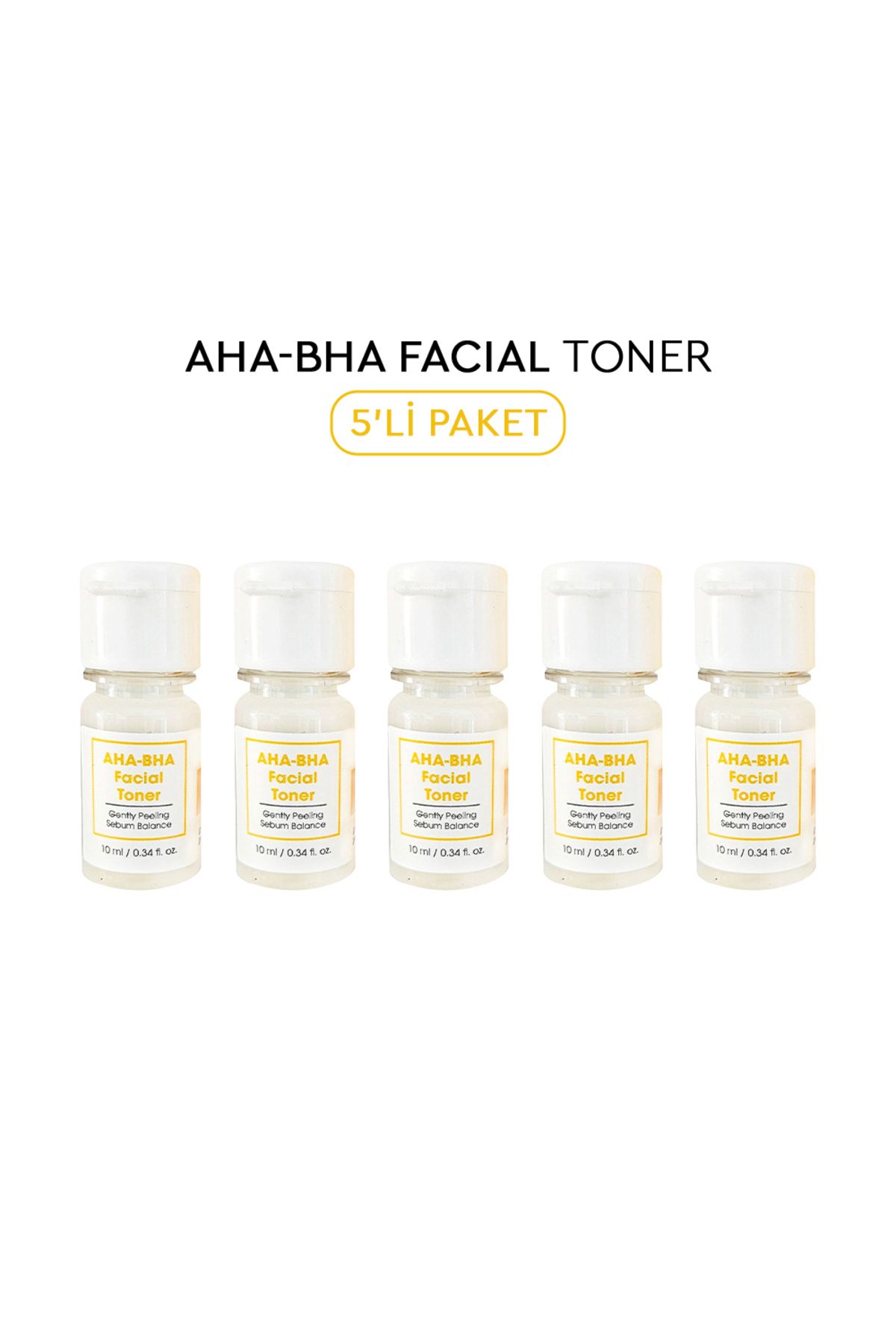 Bibimcos AHA-BHA Facial Toner 10ml New Version (5Adet)