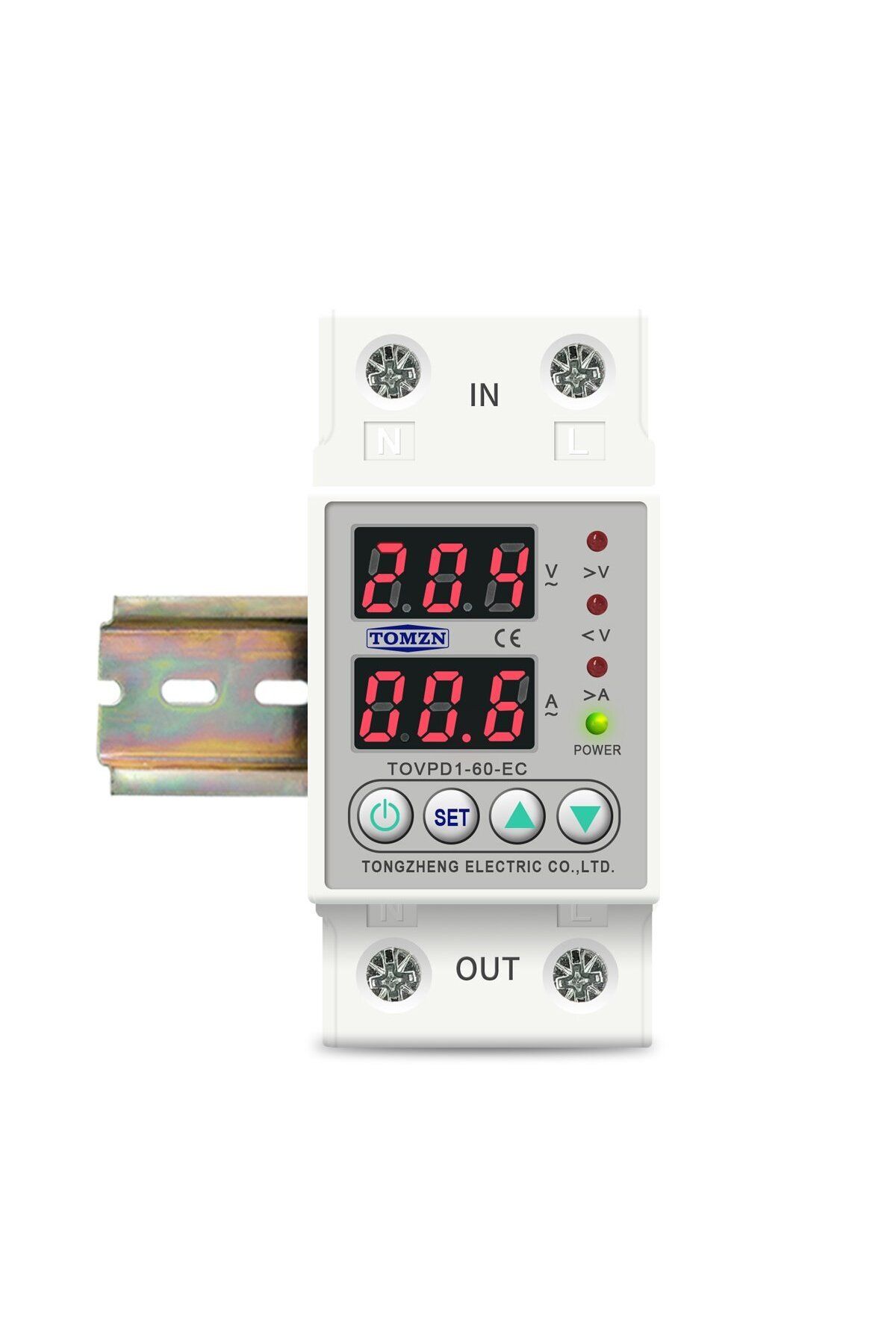 TOMZN-High Low Voltage Monophase Voltage and Current Protector Relay - 63A 3