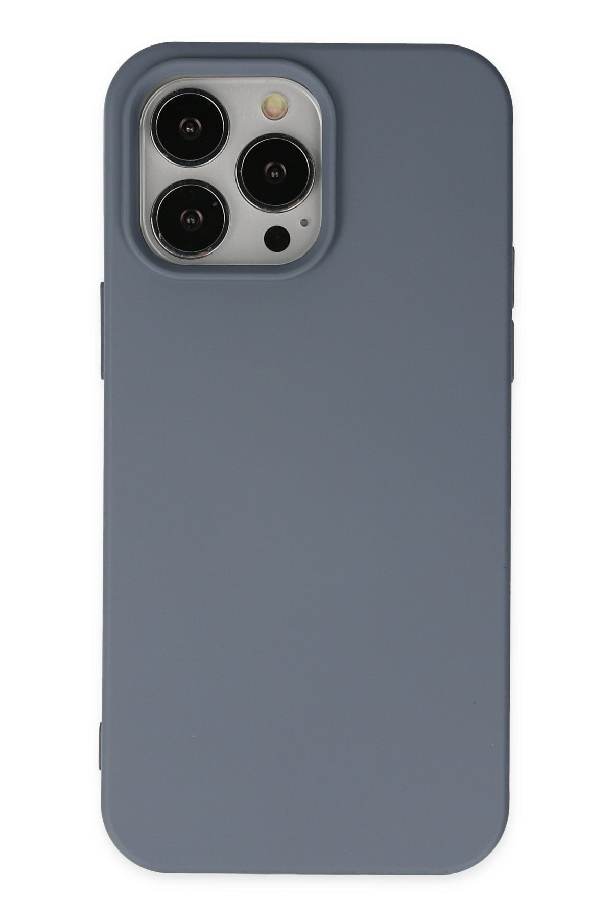 NewFace iPhone 14 Pro Kılıf Uyumlu  içi Kadife Silikon - Gri