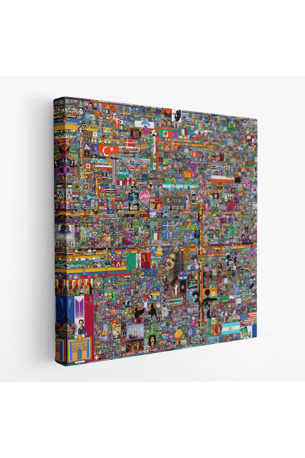 Doğal Bizden DB Reddit R/place Kanvas Tablo, Elraenn Twitch Kanvas Tablo, Reddit Savunma Hattı Kanvas Tablo-5173
