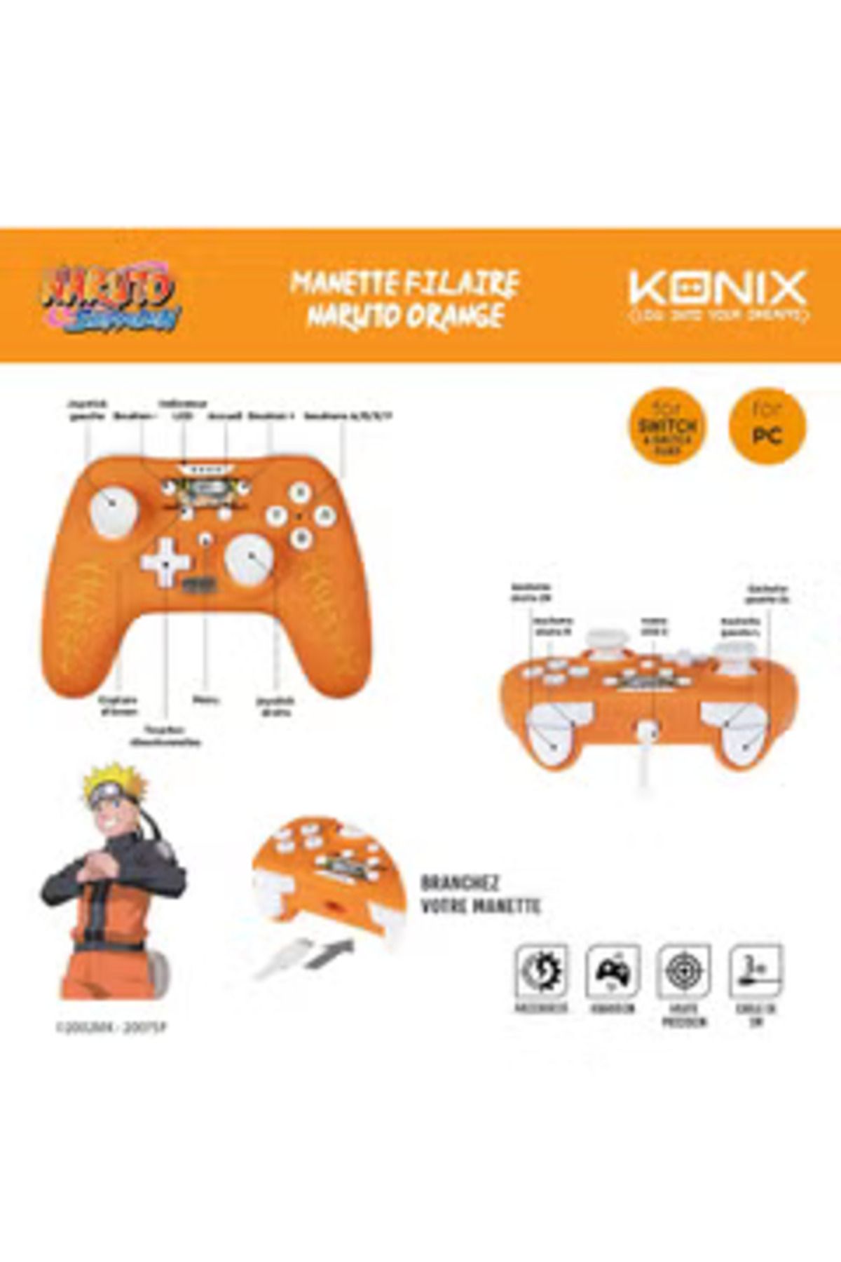 Konix-KX Naruto Orange Controller 4