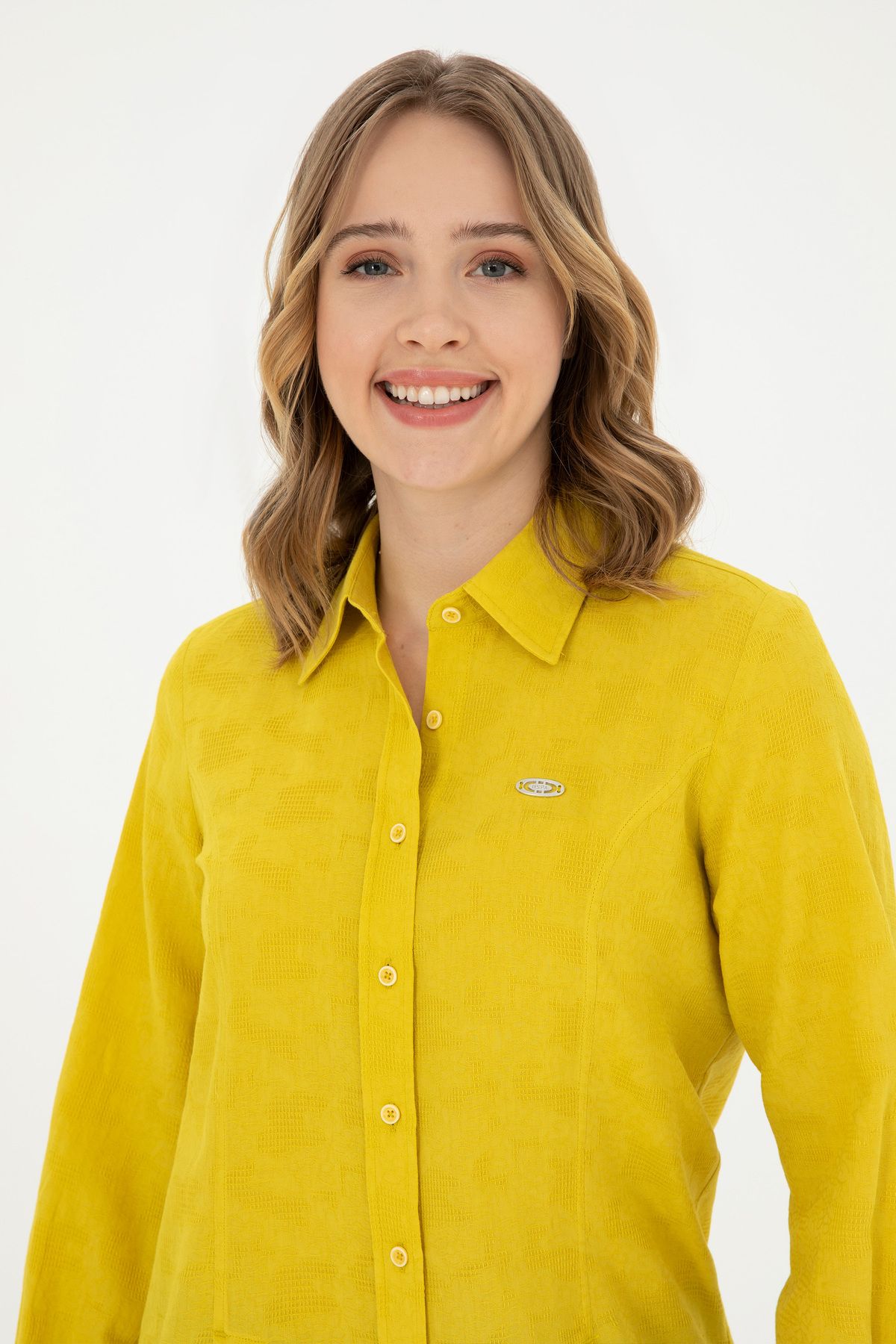 U.S. Polo Assn.-Women's Yellow Long Sleeve Shirt 50283413 -Vr044 2