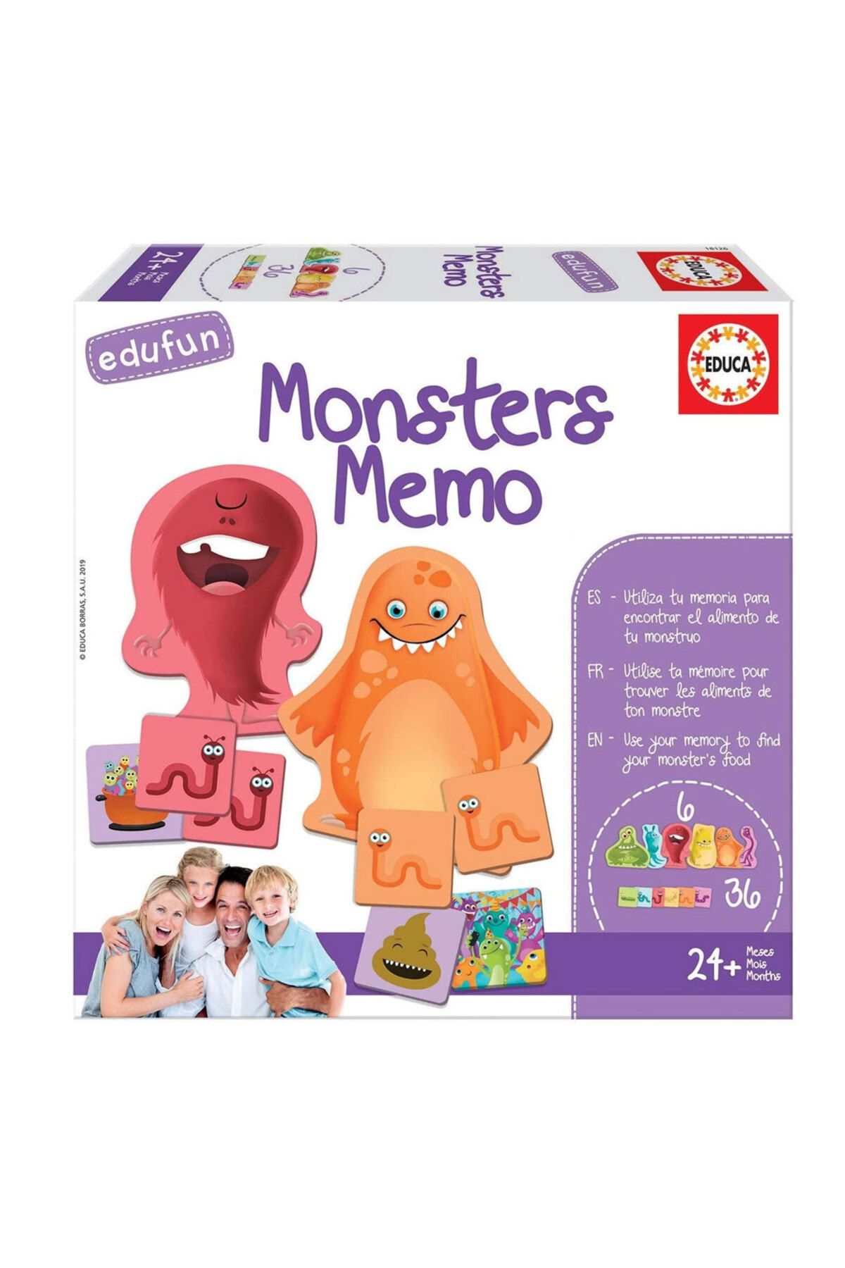 بازی های رومیزی PUZZLE MONSTERS MEMO 18126 اورجینال ادوکا EDUCA