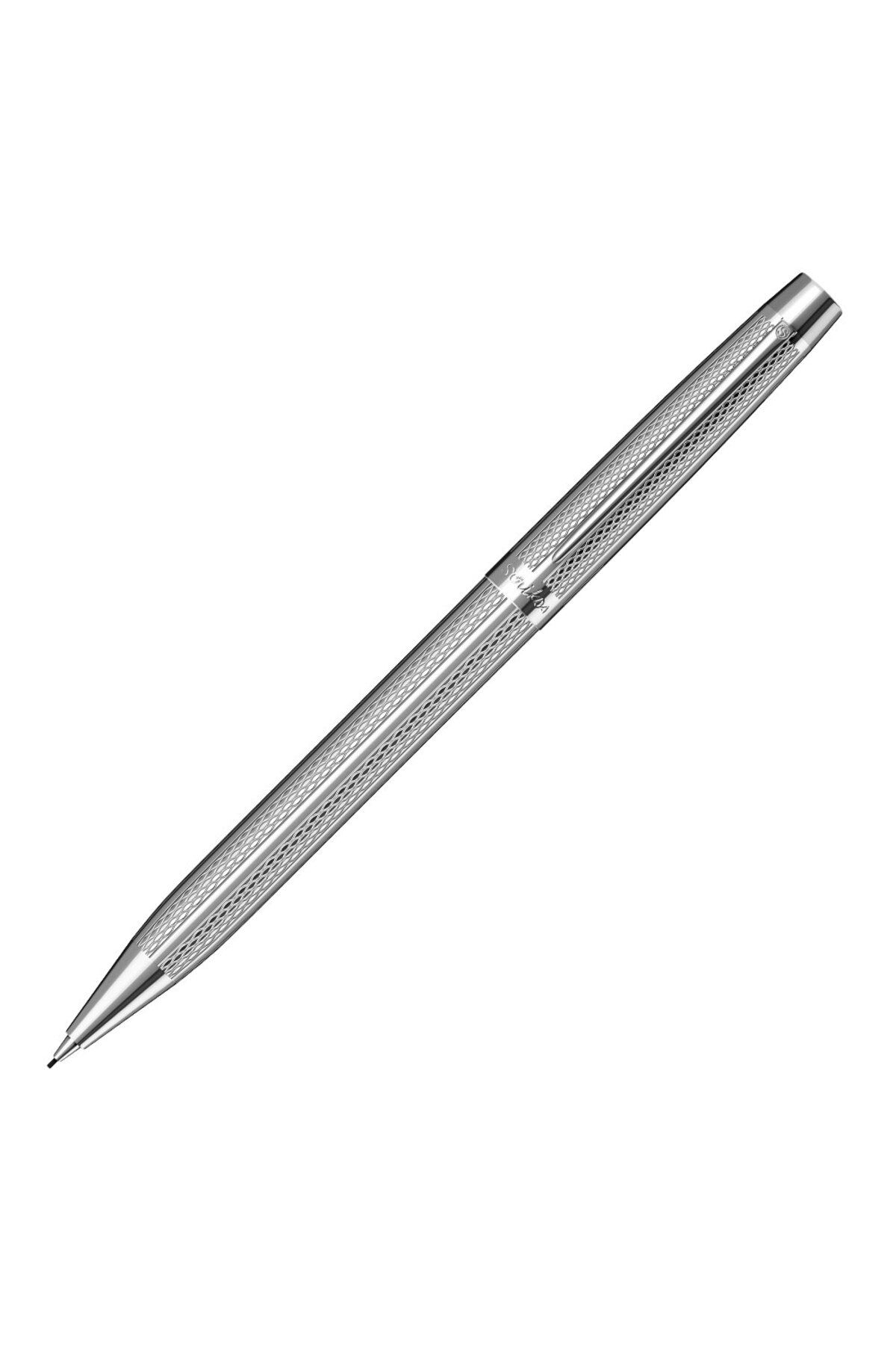 Scrikss-722w Herringbone Patterned Chrome Pen 1