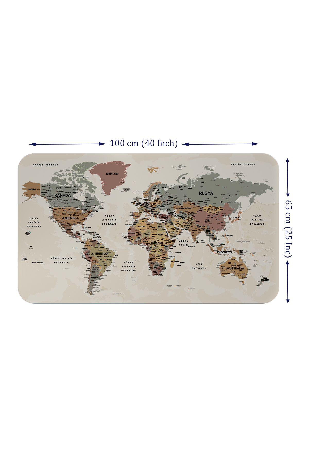 Shoprit Eğitici ve Öğretici Dünya ve Türkiye Haritası Çocuk Odası Duvar Sticker-60x105-3883