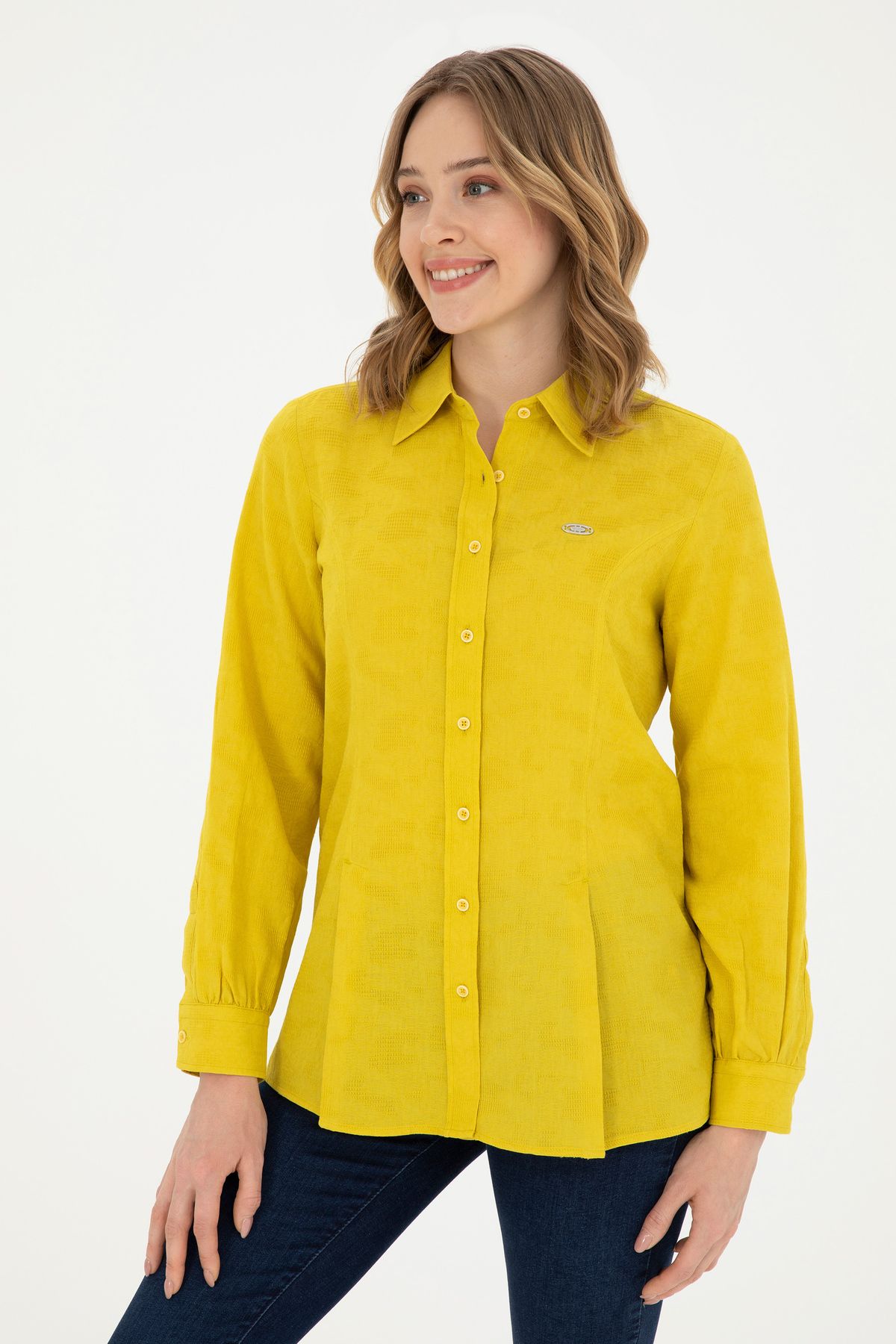 U.S. Polo Assn.-Women's Yellow Long Sleeve Shirt 50283413 -Vr044 3