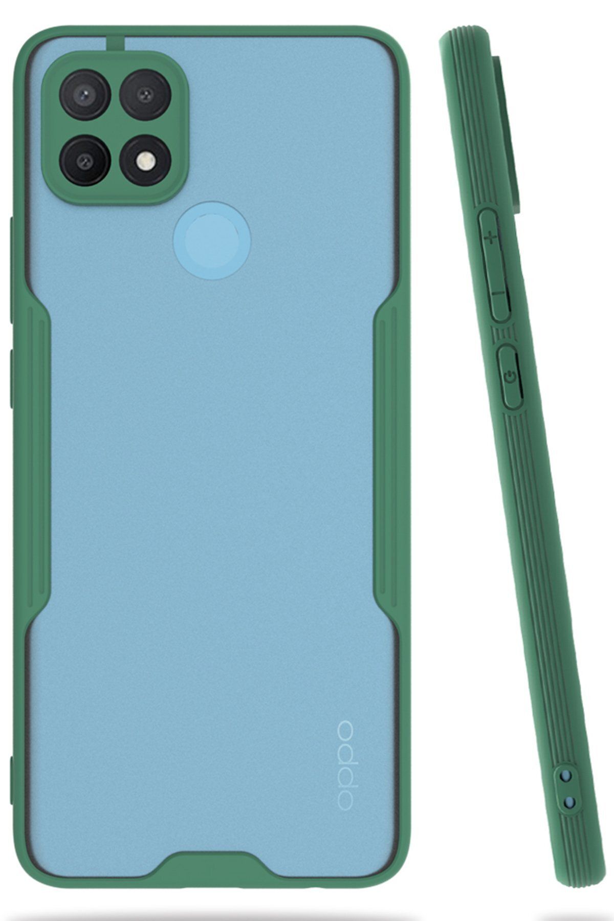 NewFace Oppo A15 Kılıf Platin Silikon - Yeşil 374113
