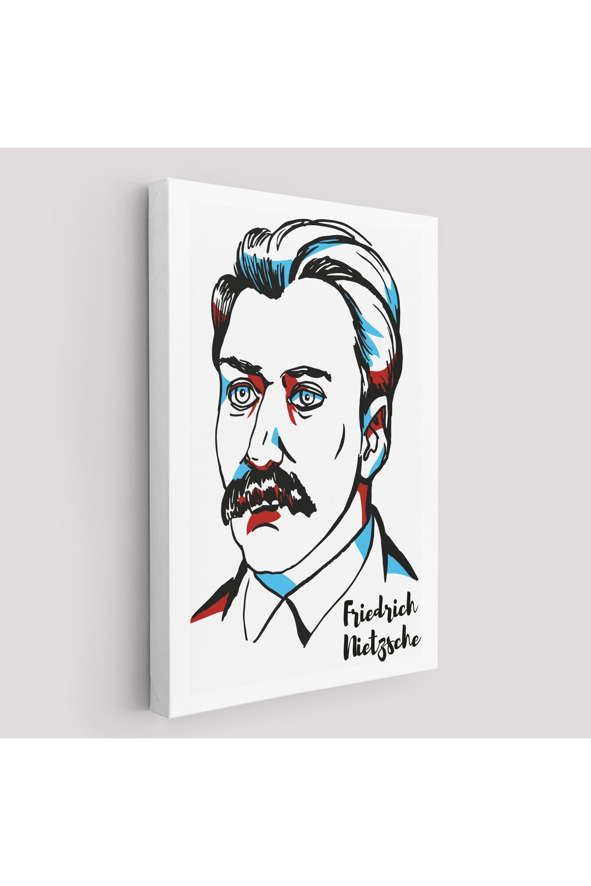 Atik Tasarım Friedrich Nietzsche Dekoratif Kanvas Tablo-5920