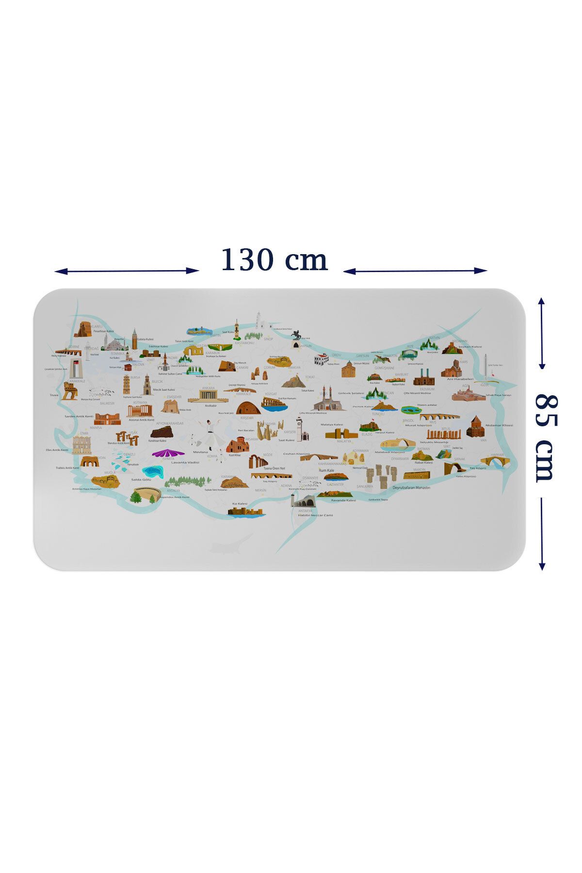 Doğal Bizden DB Eğitici ve Öğretici Cocuk Odası Türkiye Haritası Duvar Sticker-85x130-3880