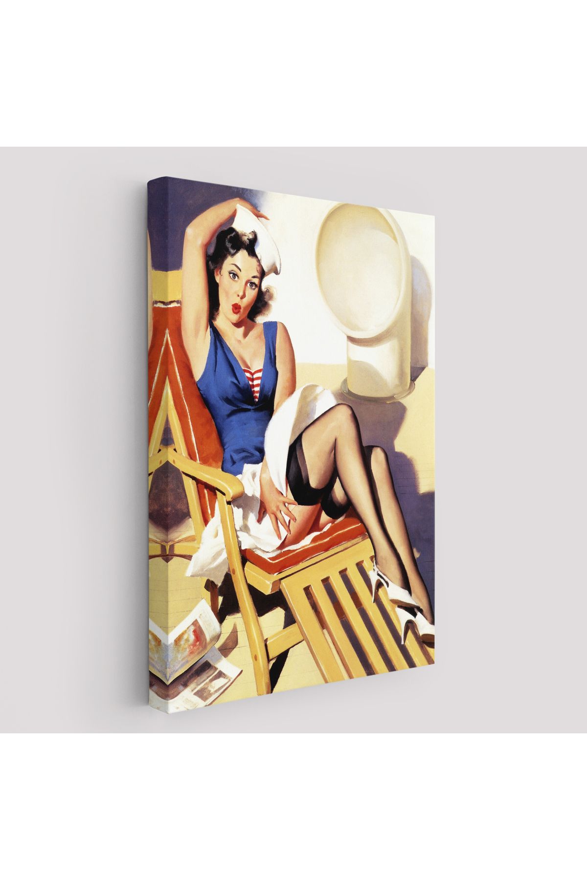 Yarımada Bahçe YB Sailor Pin Up Dekoratif Duvar Tablosu - Denizci Kız-6459