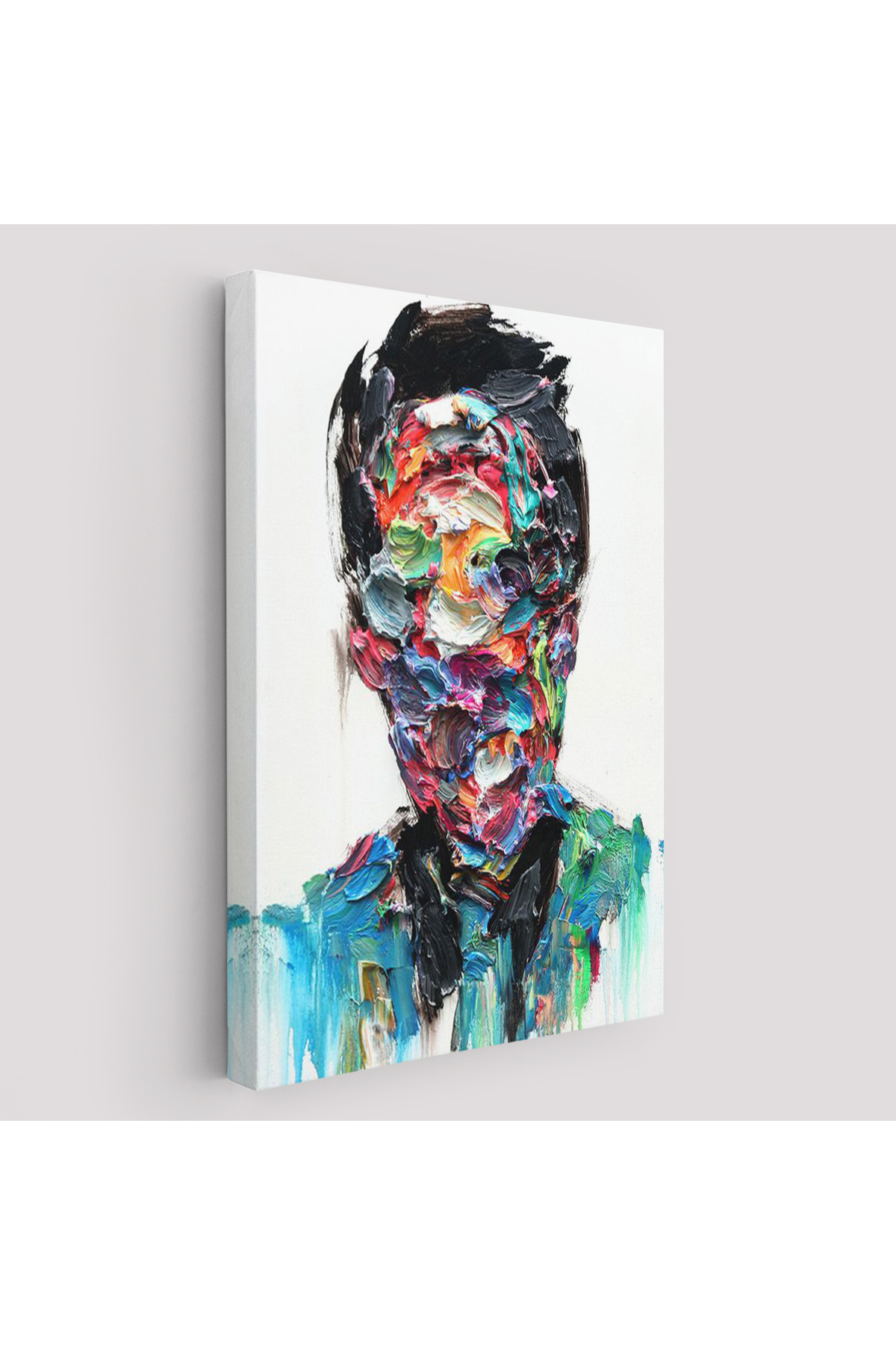 DNRYSL Soyut Erkek Portresi Yağlıboya Görünümlü DuvarTablosu-6320