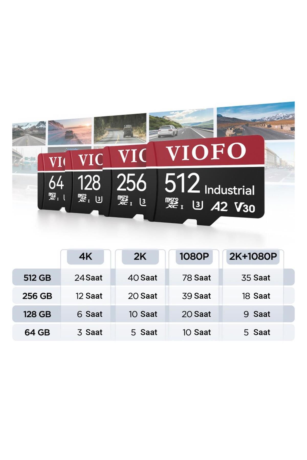Viofo-256Gb Micro Sd Memory Card - Read and Write Speed 100Mb/S and 90Mb/S, Endurance Class 10 5