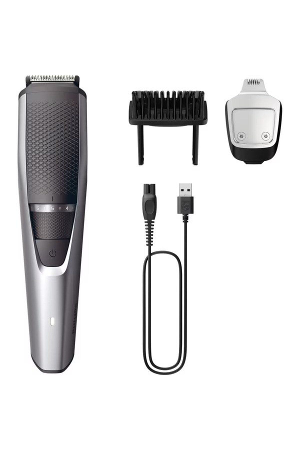 Philips Aparat De Tuns Barba Philips Seria 3000, Acumulator, Autonomie 60 Min, Gri Antracit - One Size