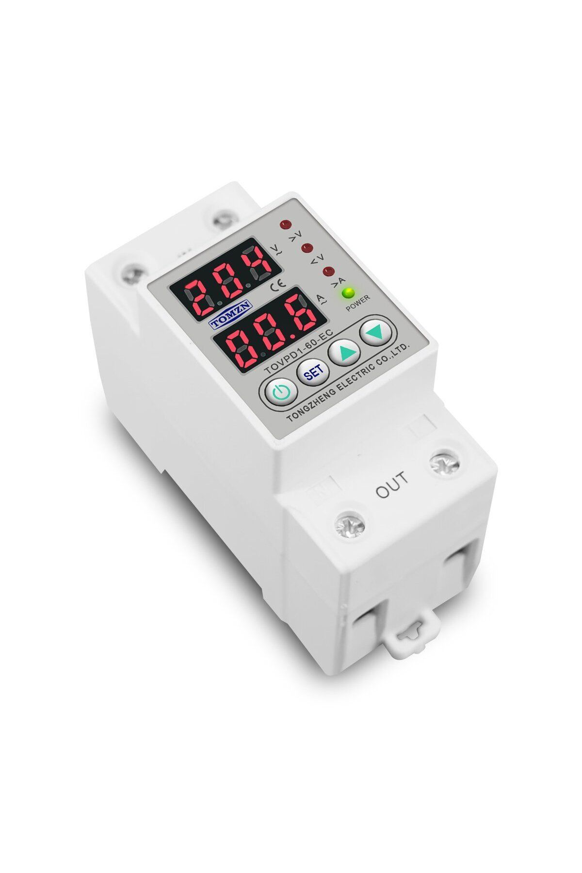 TOMZN-High Low Voltage Monophase Voltage and Current Protector Relay - 63A 2