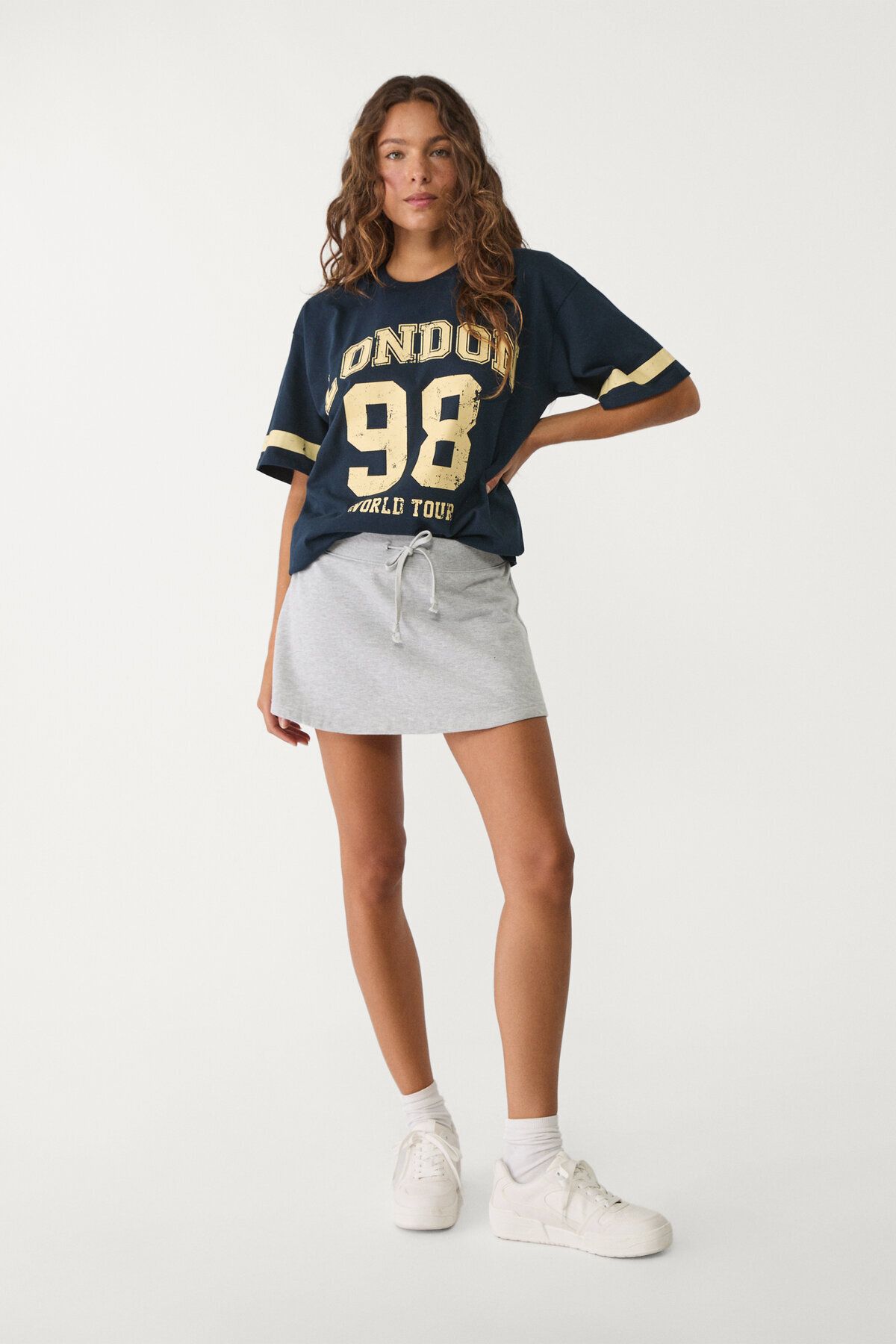 Stradivarius-Plush skort with drawstrings 2