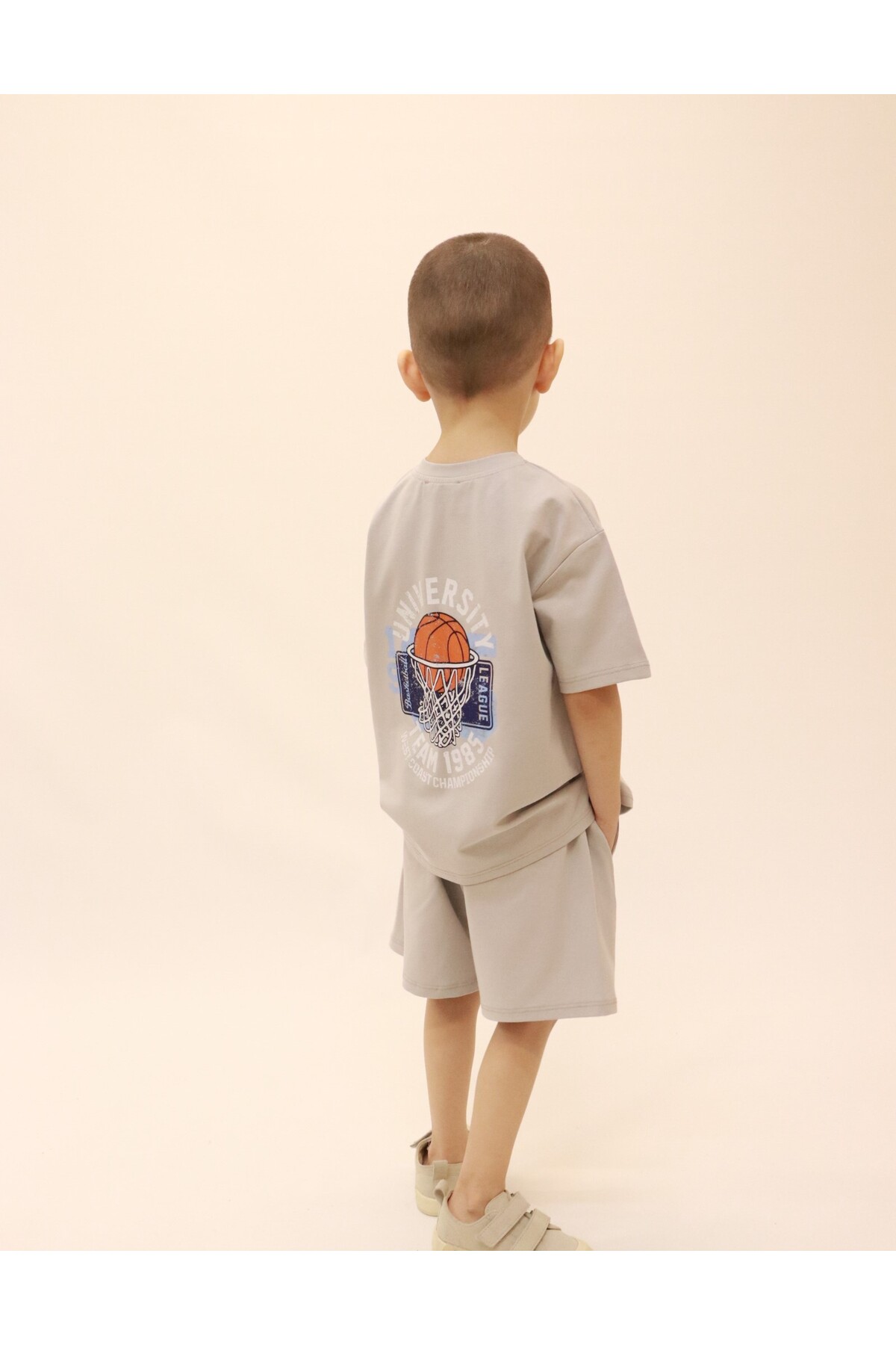 BALKABAĞI Basketbol Gri T-shirt / Şort Erkek Çocuk Takım (2-9 Yaş) MTYE0054 fotoğrafı 5 (önizleme)