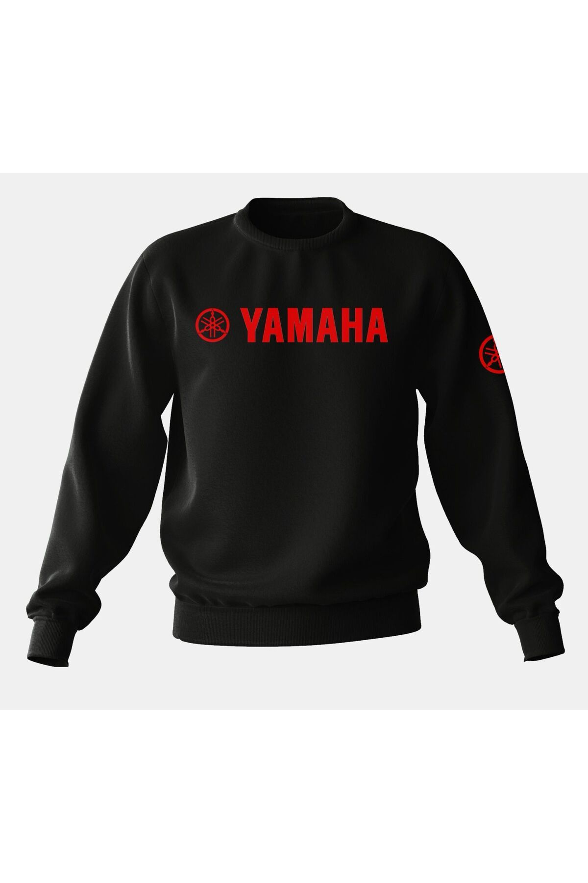 Prosev-"Yamaha Red Crew Neck Sweatshirt - Design Where Elegance and Comfort Meet!" 1