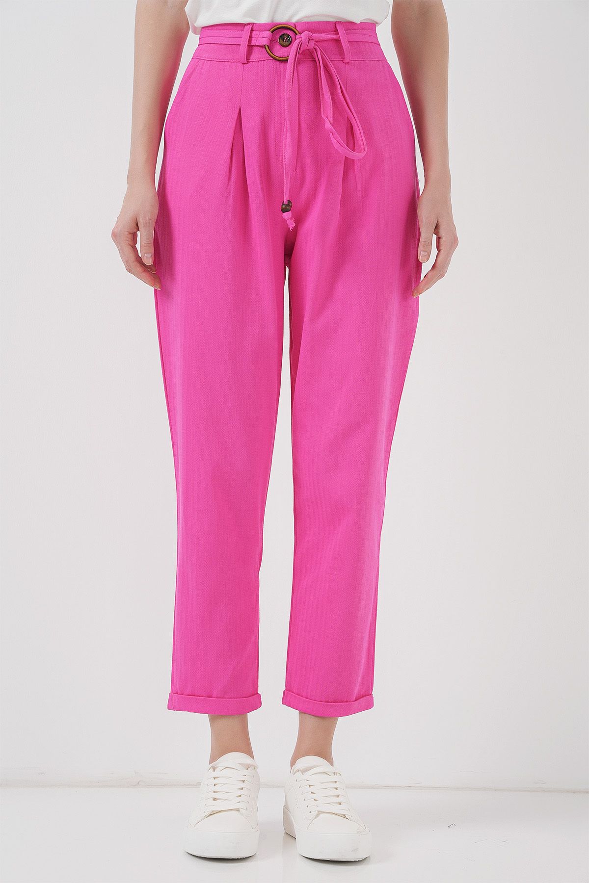 Bigdart-Fuchsia Linen Trousers - 6660 with Belt 2