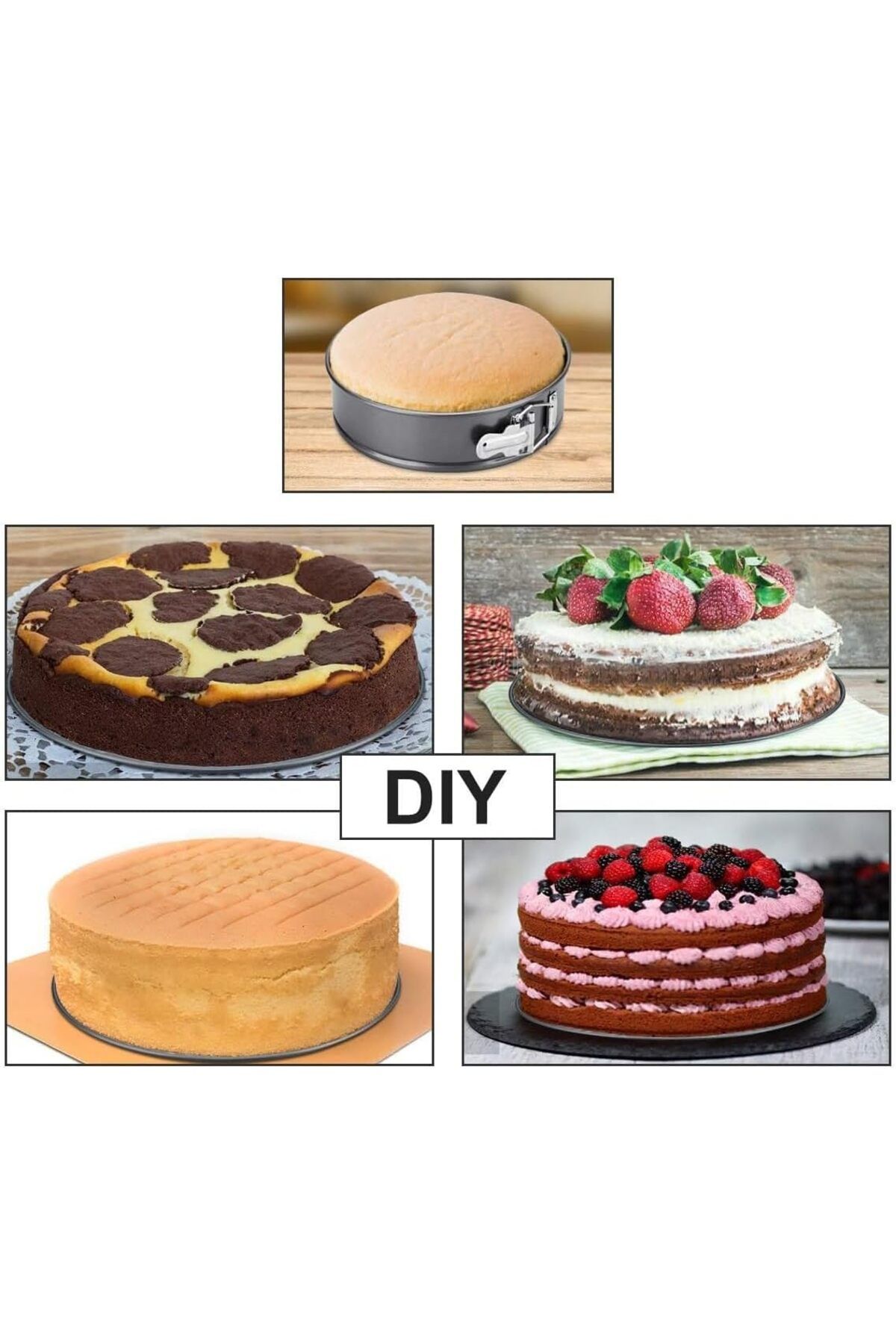 mastergold-Springform Non-Stick Pan Round Free Base (30 * 7cm) , Cake Mold for Desserts and Cheesecake 5