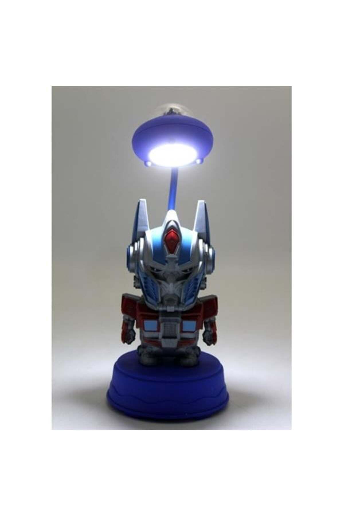 Mu Art Ahşap Transformers Masa Üstü Lamba Usb Şarjlı Optimus Prime Model
