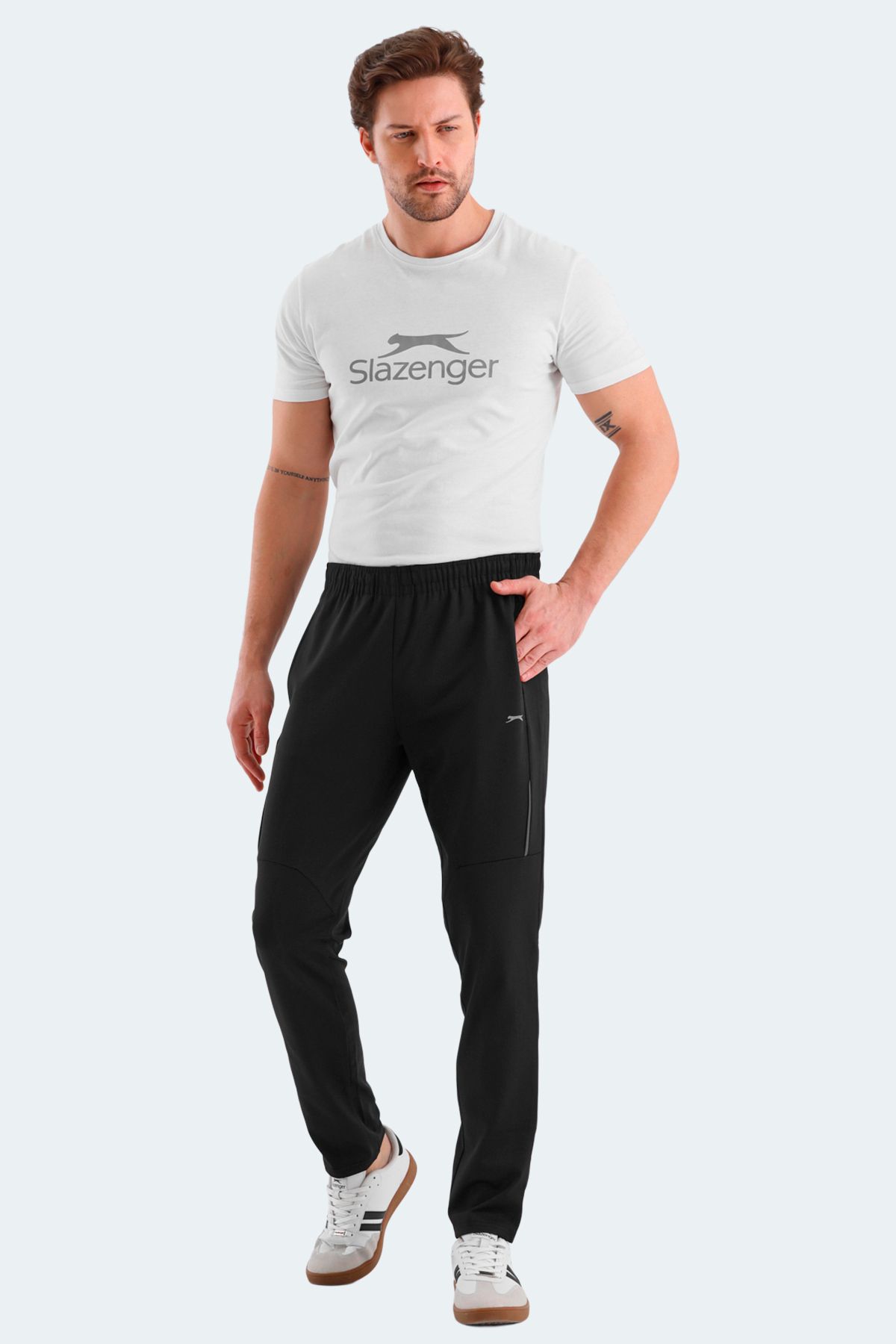 Slazenger-Black Rolo Men's Sweatpants 4