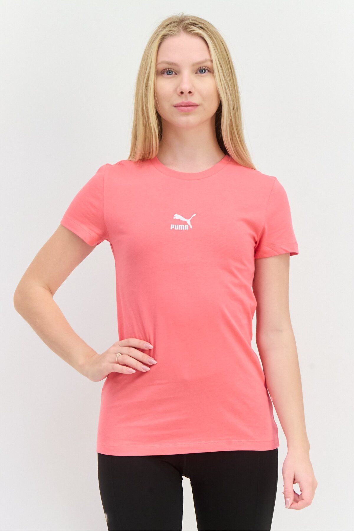 Puma-Women Sportswear Fit Short Sleeve Outdoor Top, Pink 1