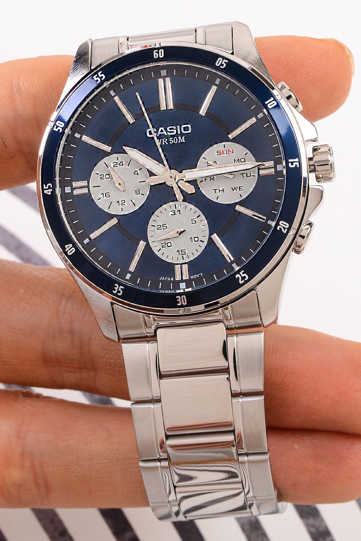 Casio-ساعة يد رجالية Mtp-1374d-2a3vdf 4