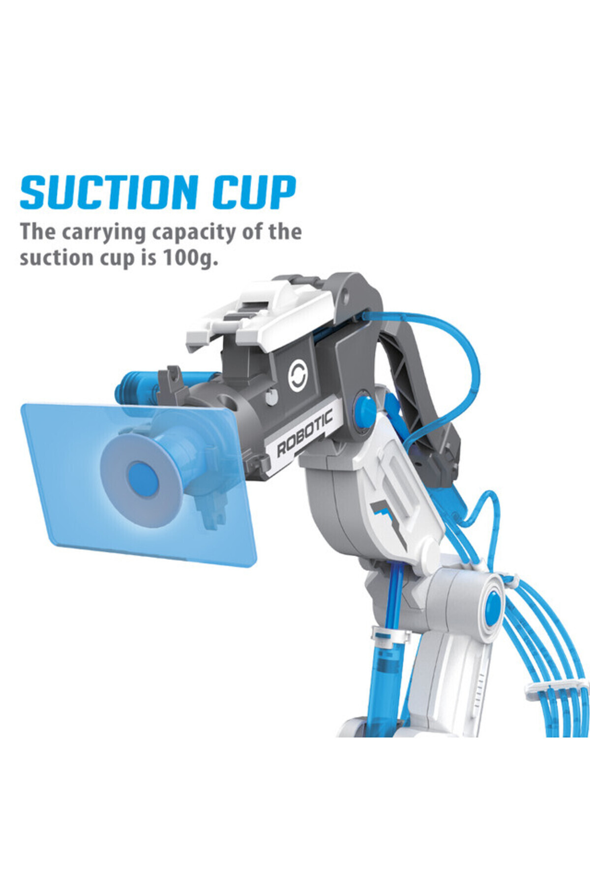 Little Story-DIY Hydraulic Power Principle based 3-IN-1 Mechanical/Robotic Arm Toy (220 Pcs), STEM Series-Grey 4