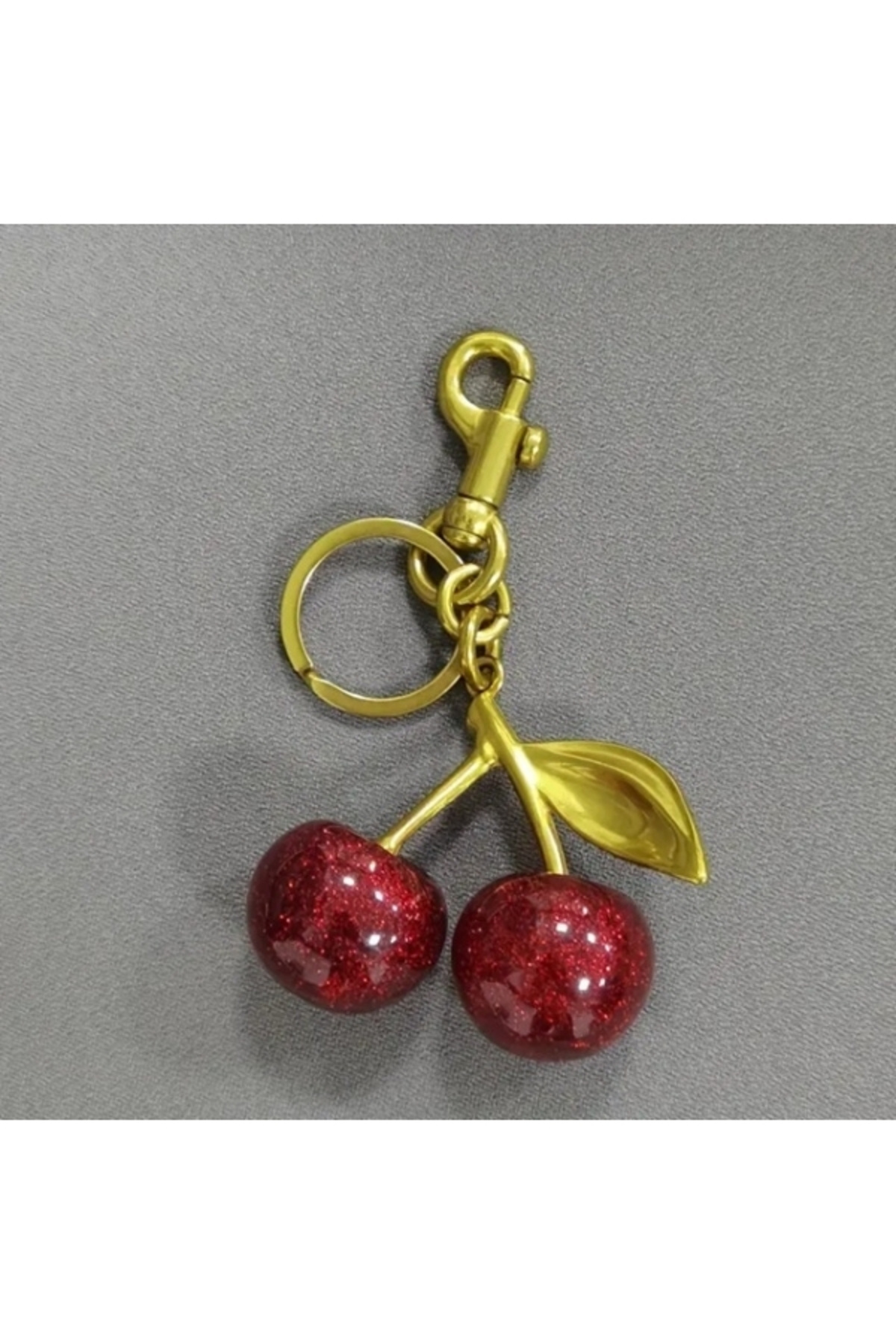 Halımax-Shimmering Cherry Fruit Bag Charm Gift Keychain Red Bag Accessory Backpack Ornament 6
