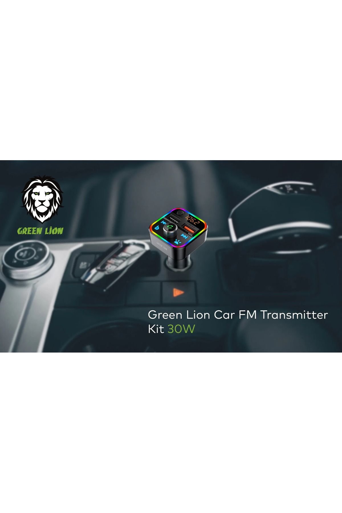 Green Lion-Car Fm Transmitter Kit 30W - Black 3