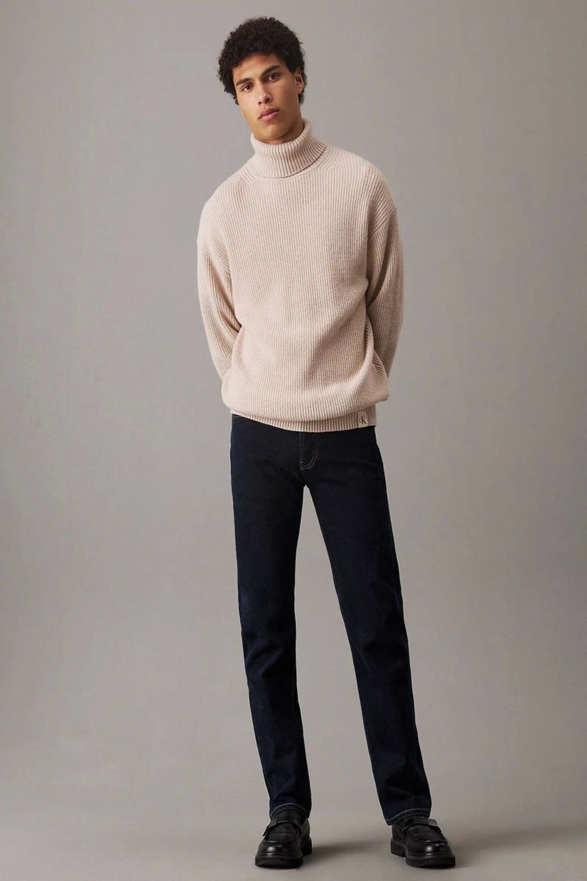 شلوار جین سرمه ای راحت کمر کم مردانه Calvin Klein