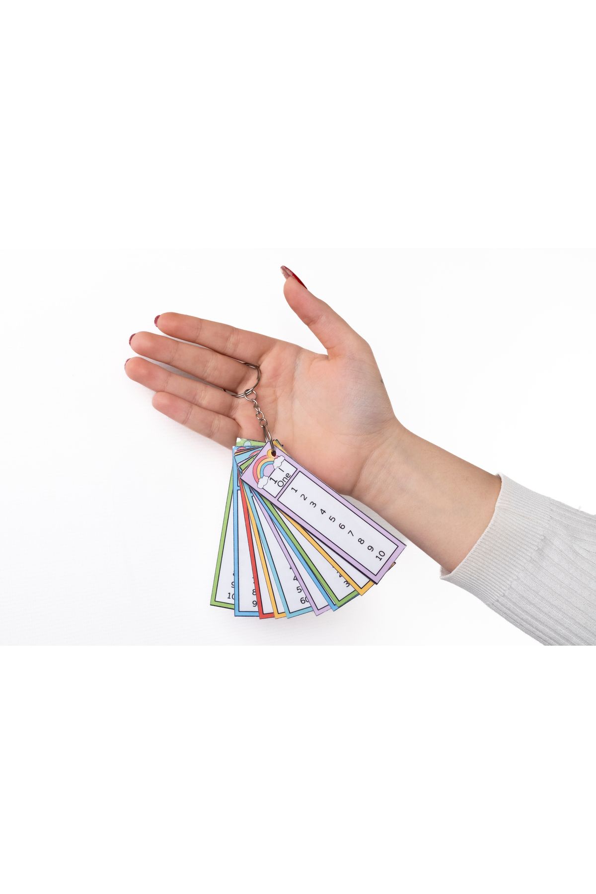 KENGEROĞLU-Rhythmic Counting Keychain and Space Themed A4 Multiplication Table 2