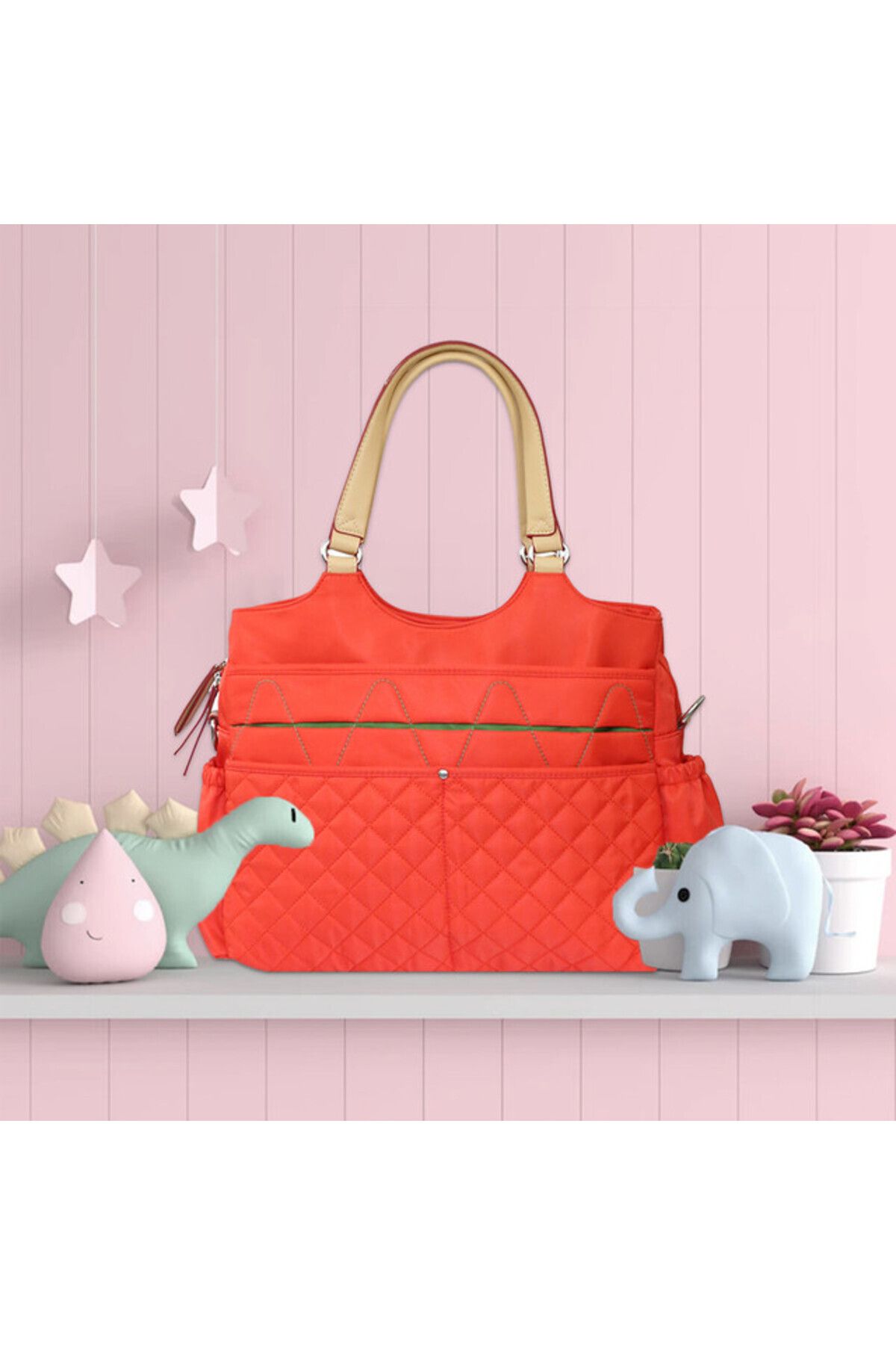 Sunveno-Fashion Diaper Bag - Orange 3