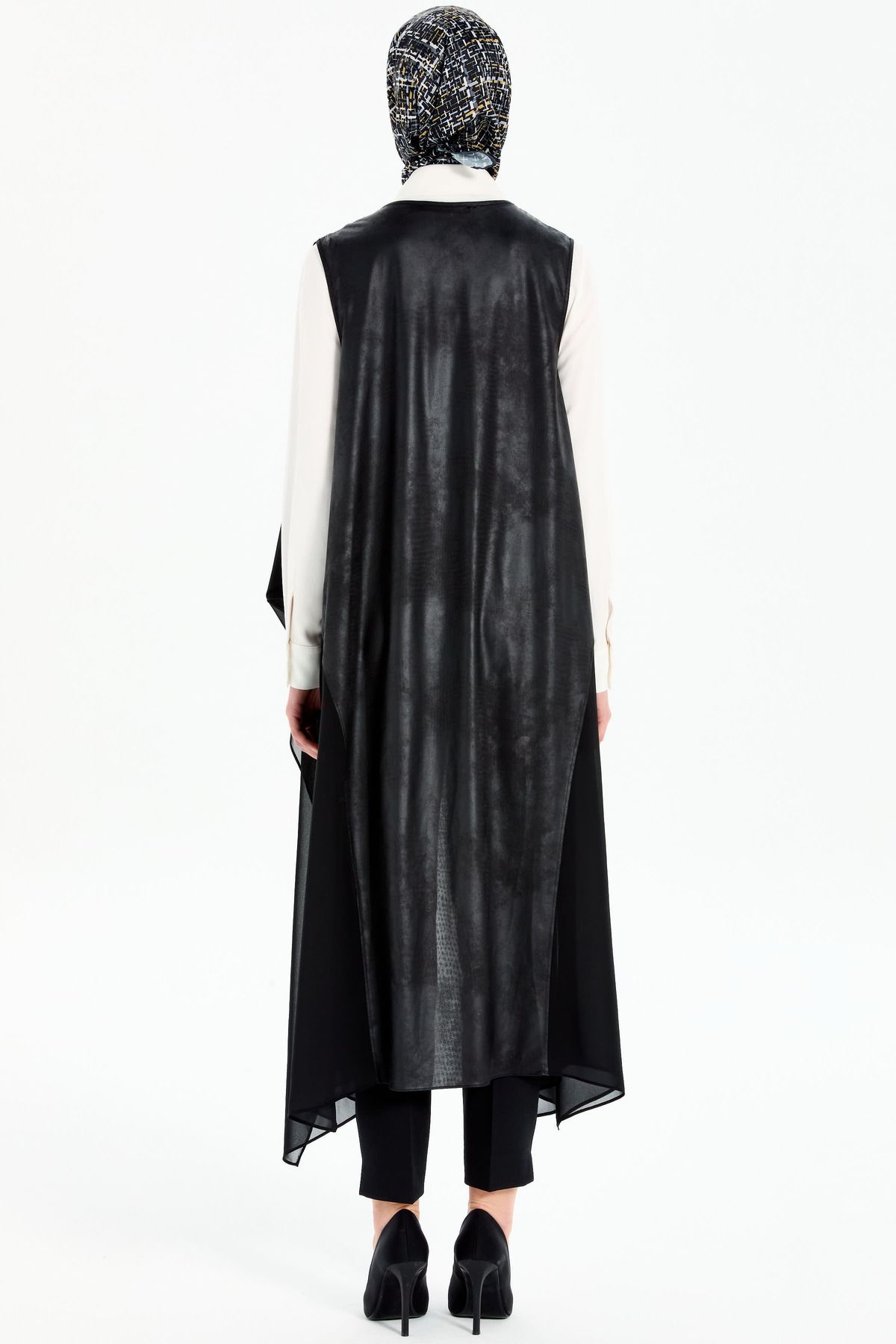 Yüksek Bel Basic Pantolon - Siyah - 3