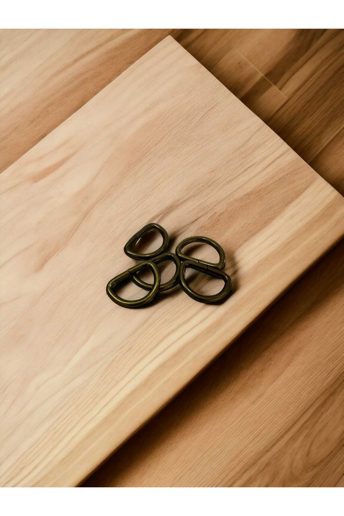 srtfootcare D Metal Halka, Çanta Sapı Için D Halka 5 Adet Antik Kahve 2,5 Cm