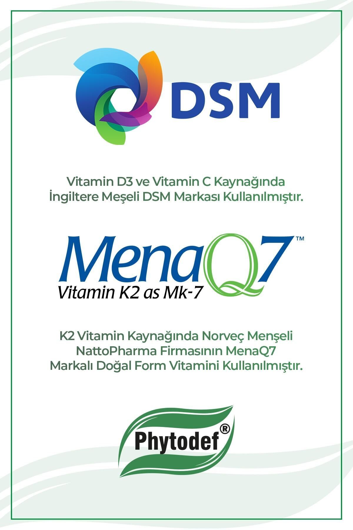 Phytodef-Vitamin D3 K2 C - 60 Tablets 4