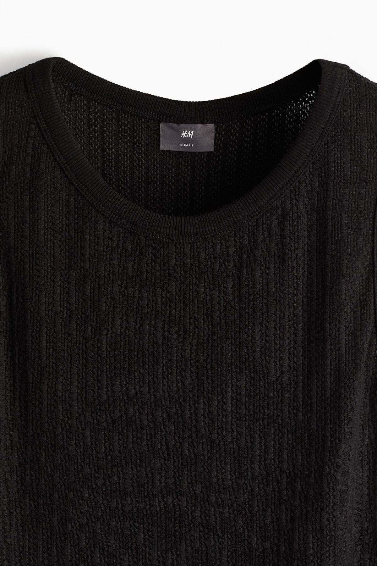 H&M-Slim Fit Pointelle jersey vest top 2