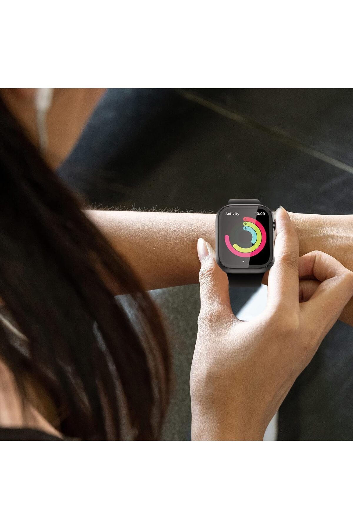 AWH-حافظة مكونة من قطعتين مع واقي شاشة من الزجاج المقوى لساعة Apple Watch SE (2023) مقاس 40 مم، شفافة 6