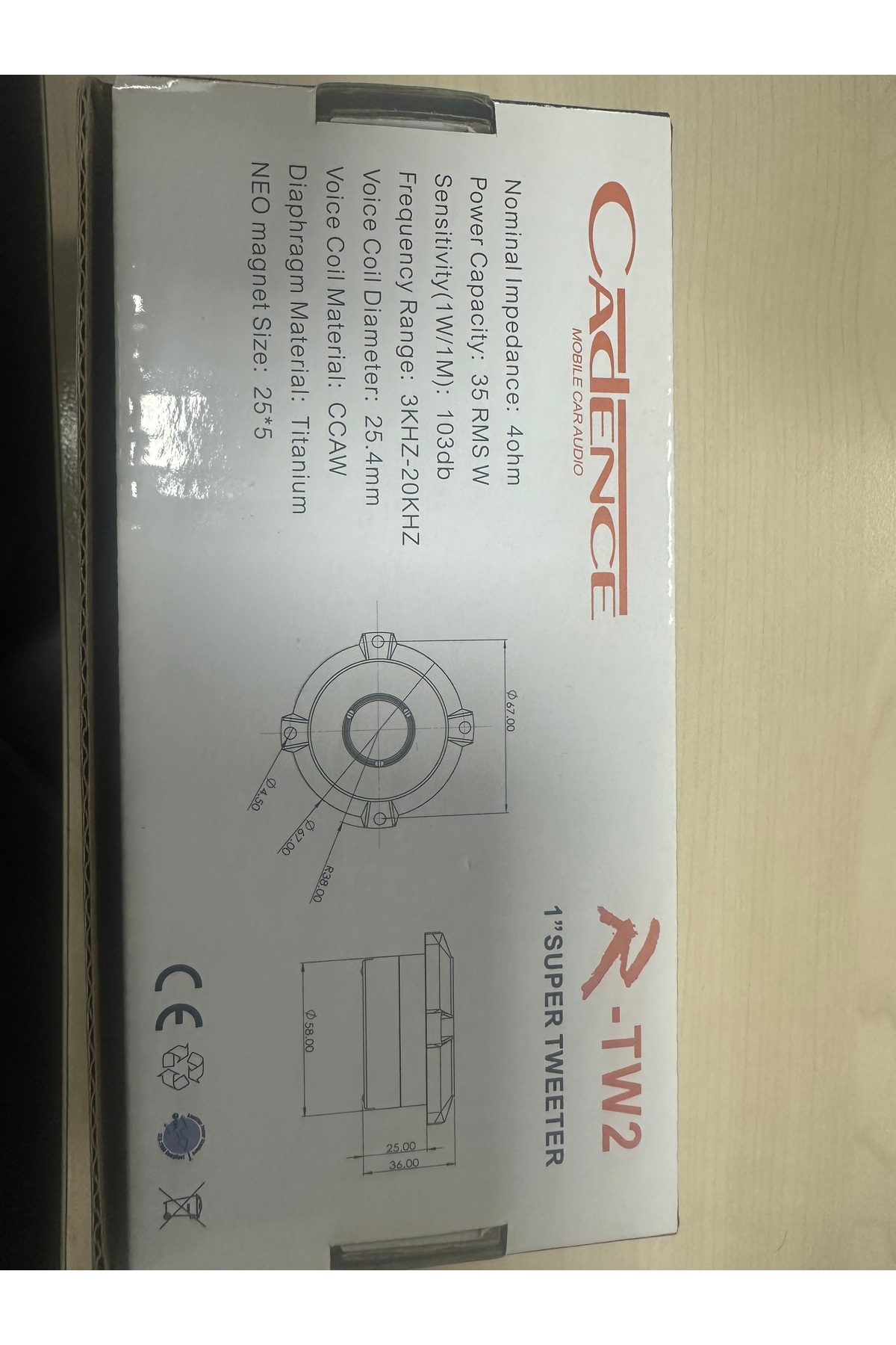 CPR Cadence 8cm dome Tıvıtır yeni seri 2025 model teki-35rms