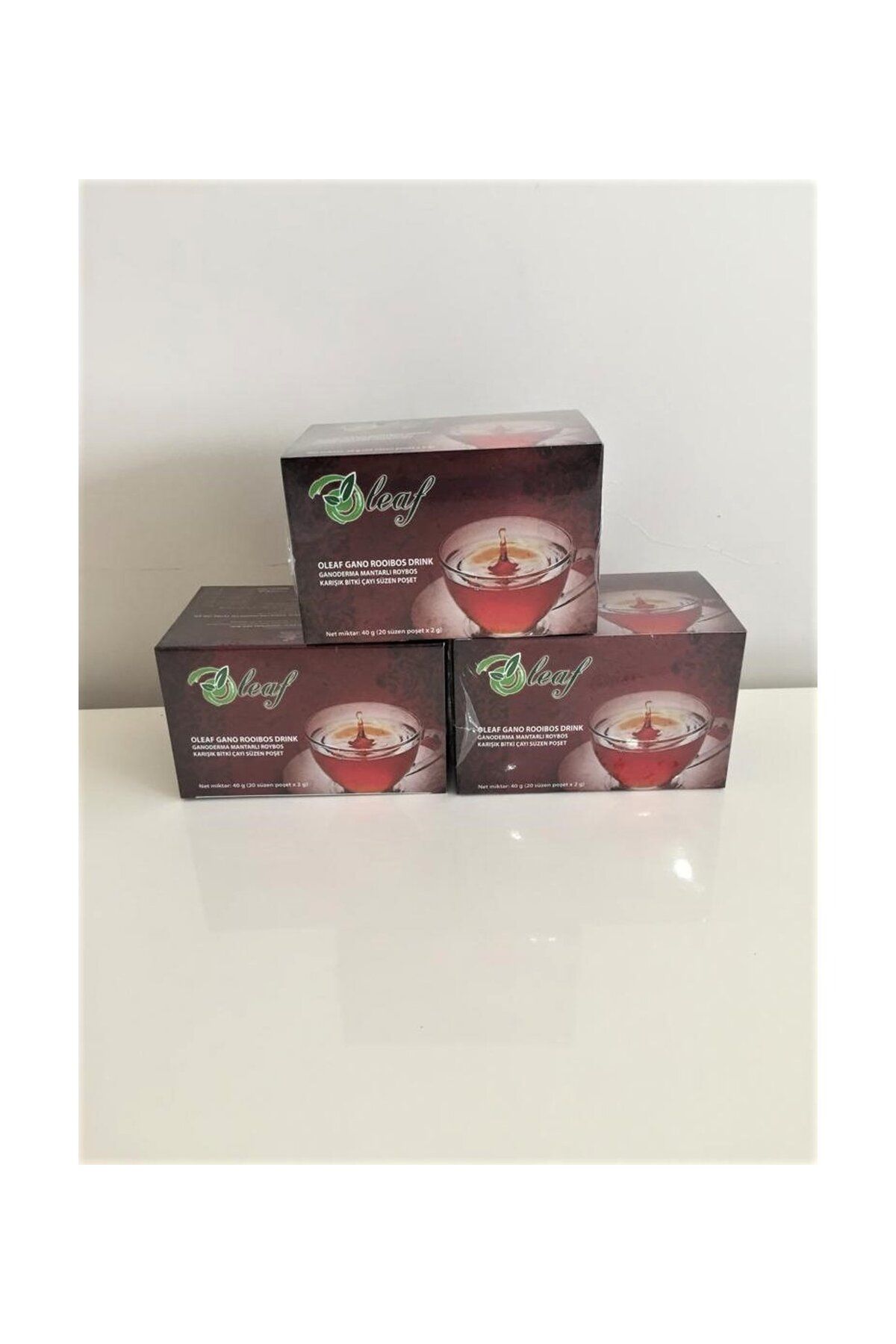 GanoExcel Ganoderma Mantarlı Rooibos Karışık Bitki Çayı Süzen Poşet 3'lü Paket
