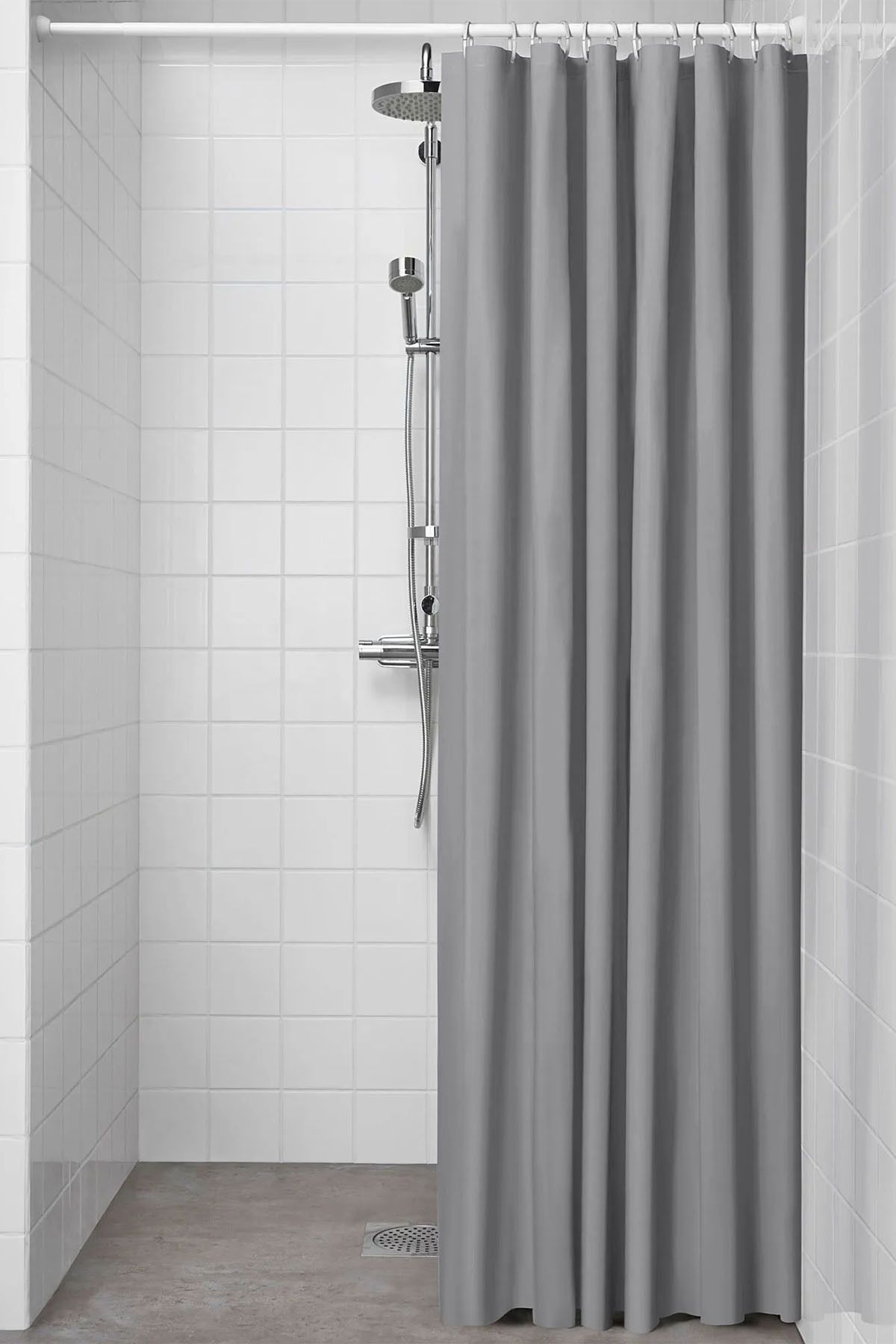 Binbirreyon Banyo Duş Perdesi Su Tutmaz Peva Kısaltılabilir Duş Perdesi LC025