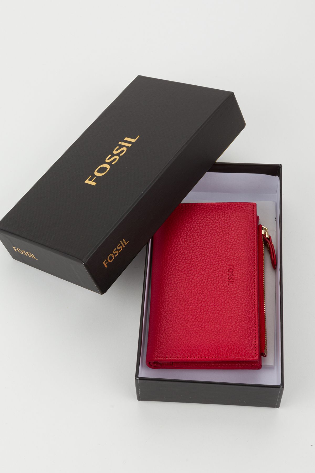 Fossil-Boxed Genuine Leather Ice Blue Medium Size Women's Hand Portfolio Card Holder Wallet 8