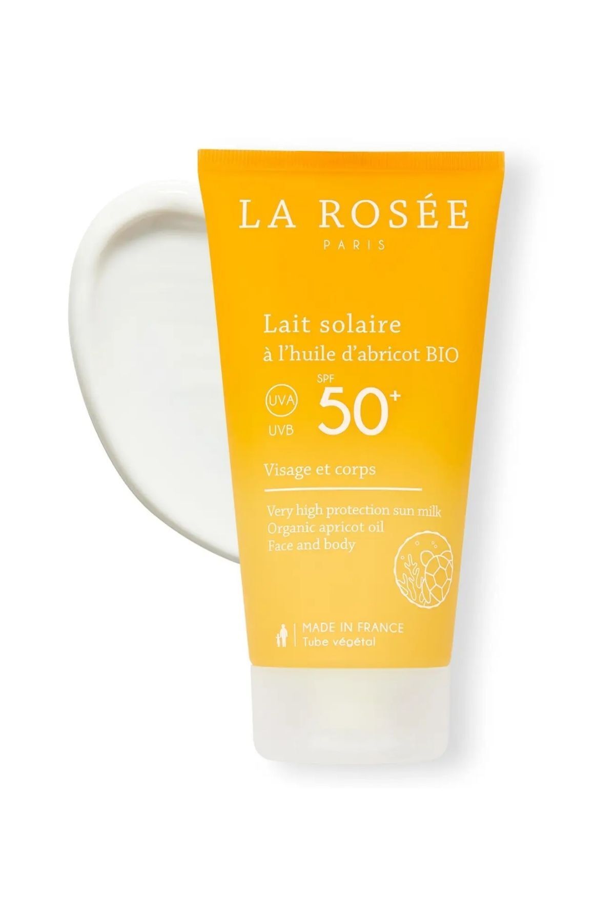 La Rosee Paris ÇOK YÜKSEK KORUMA SAĞLAYAN GÜNEŞ KORUYUCU SÜT Organik Kayısı Yağı İçeren SPF 50+ 150 Ml