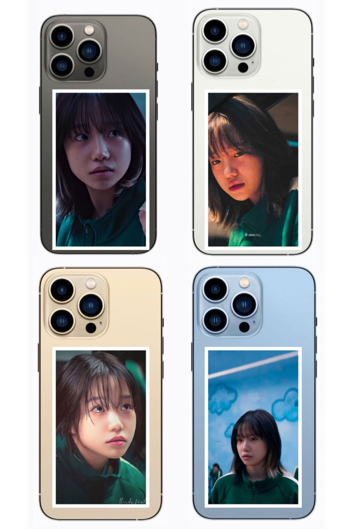 DERİND-8Pcs Sticker Set - Squid Game Player 222 Jun Hee - Yu-Ri for Player 4