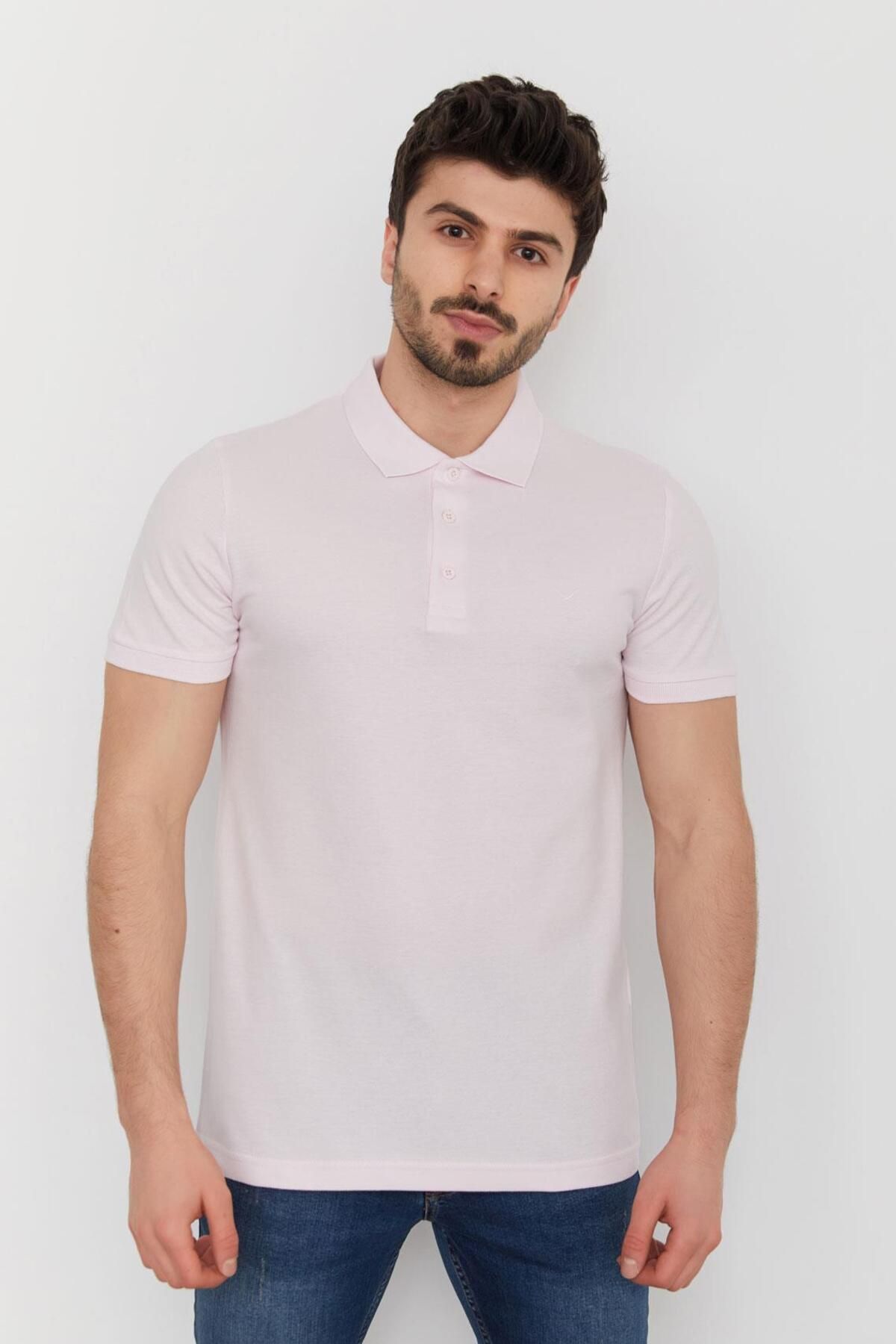 Cazador-Men's 4613 Polo Pique T-Shirt Powder 1