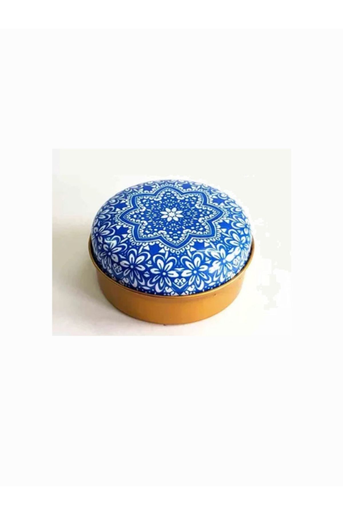 Mikasso Dekoratif Hediyelik Mandala Desenli Bombeli Metal Kutu 7,3x3,5 Cm 5 x 8 Tekli Çikolata Kutusu