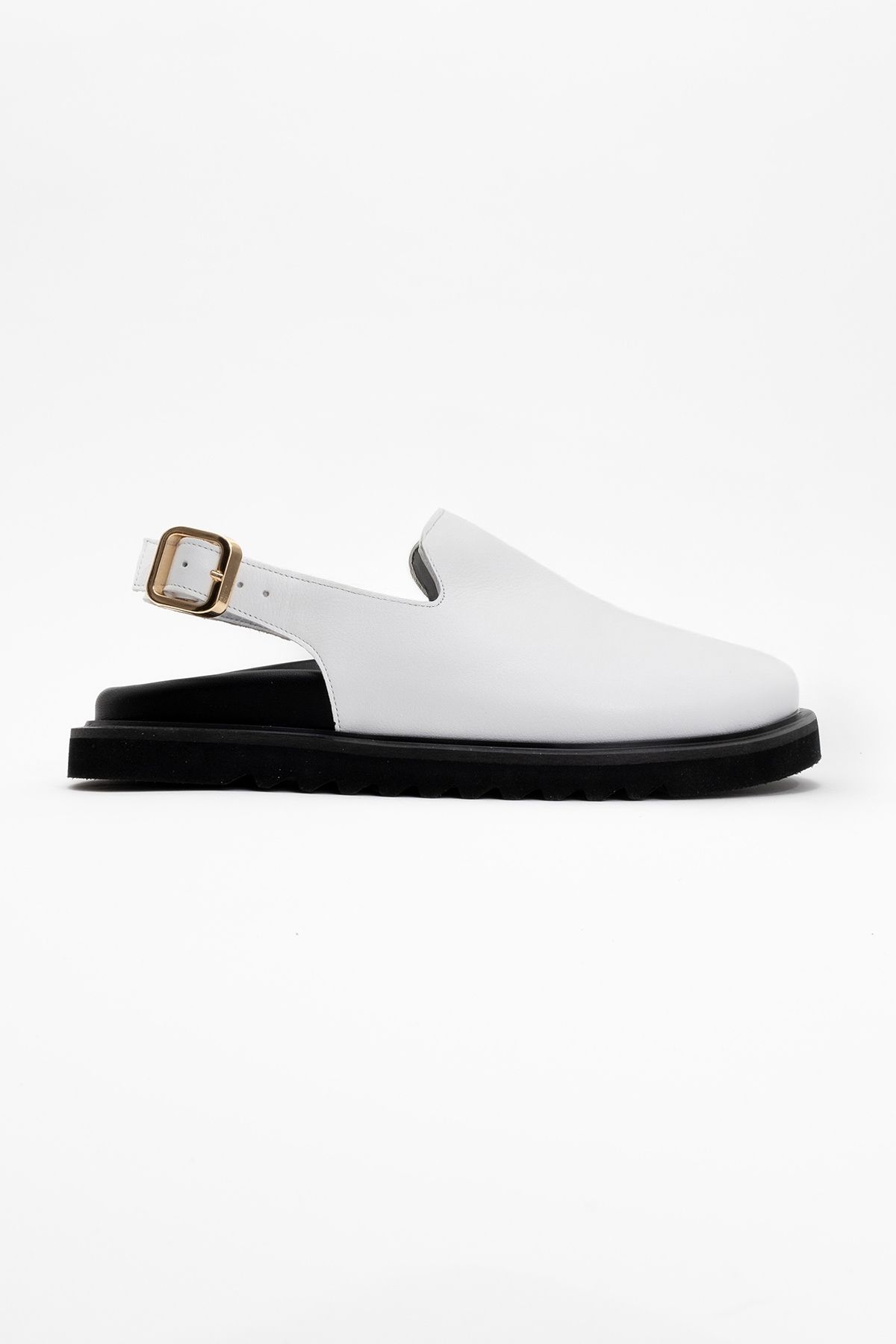 LuviShoes-Sandale de damă din piele naturală LABY cu piele albă 5