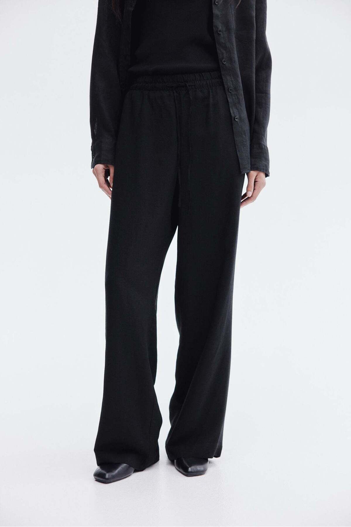 H&M Linen-blend trousers