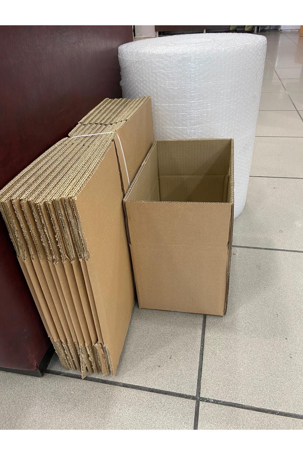 Mikasso Kutu Boş Karton 30x20x20 Küçük Boy 5 Li Adet kahverengi 30 x 20 x 20 5'li Taşıma Kolisi TR