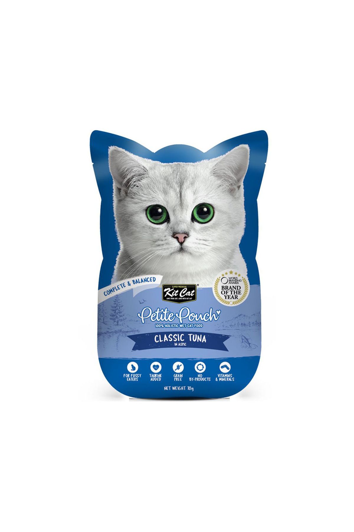 Kit Cat-طعام قطط بيتيت كومبليت كلاسيك تونا في كيس من رقائق البطاطس - 70 جم 1